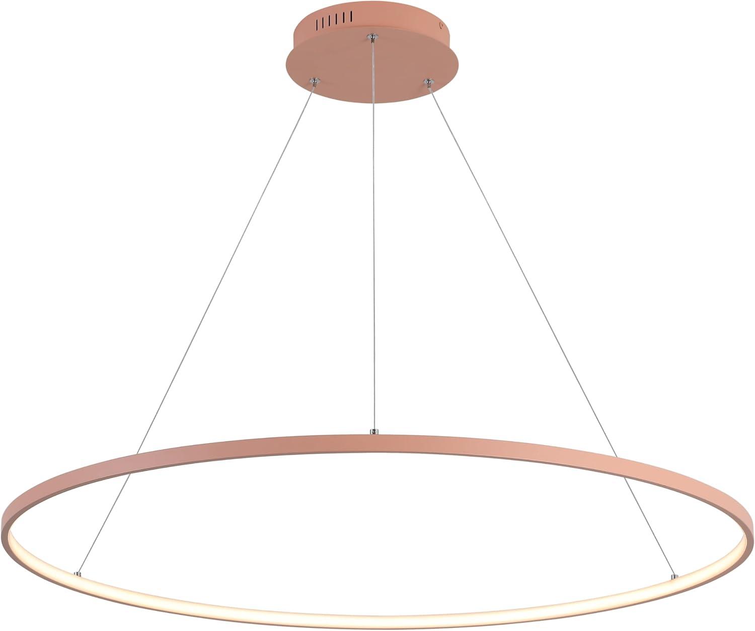 imageJONATHAN Y JYL7203A Brice 2375 Round Integrated LED Metal Pendant Chandelier Modern Contemporary Transitional Dining Room Living Room Kitchen Foyer Bedroom Hallway Matte BlackMatte Pink