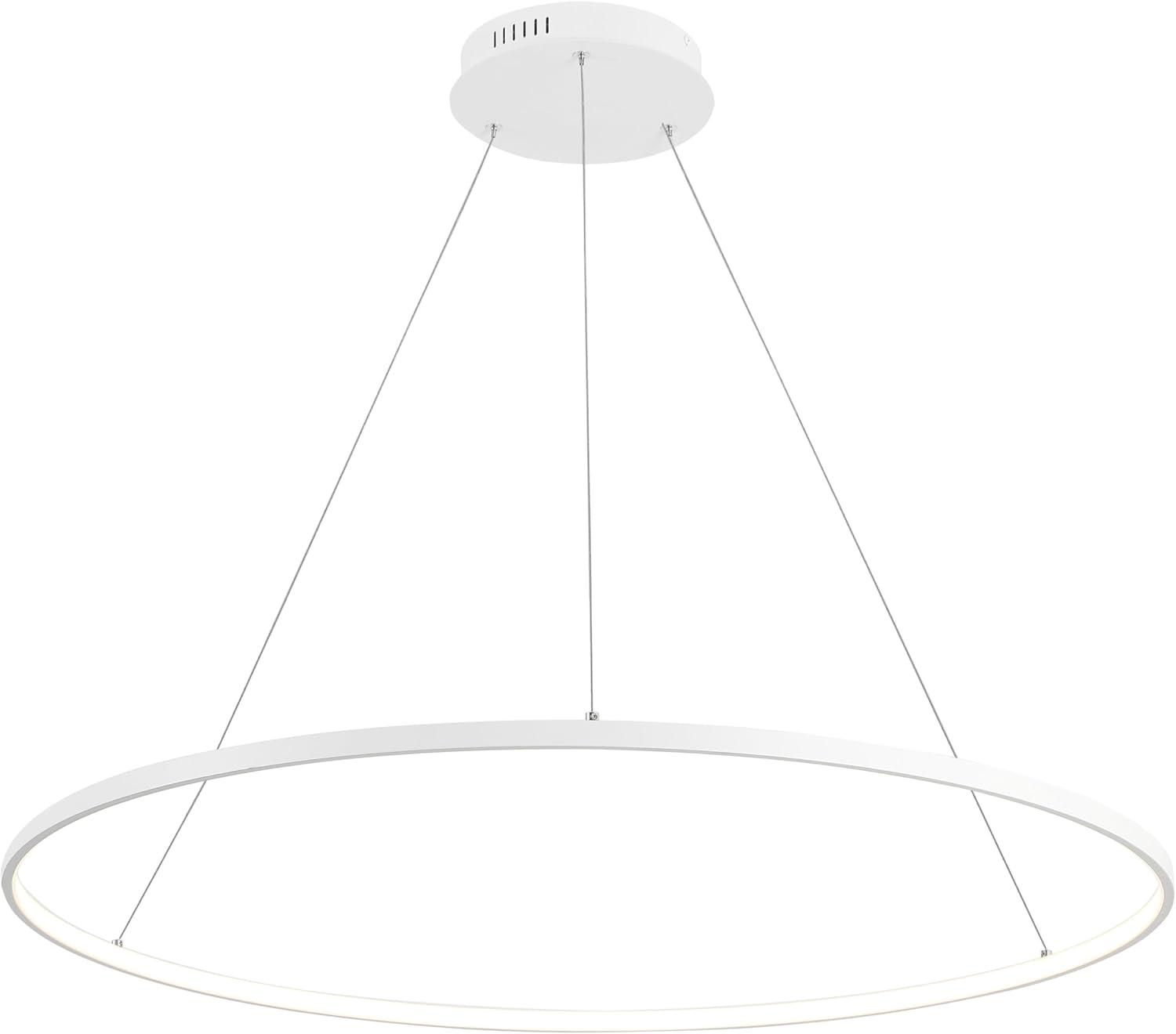 imageJONATHAN Y JYL7203A Brice 2375 Round Integrated LED Metal Pendant Chandelier Modern Contemporary Transitional Dining Room Living Room Kitchen Foyer Bedroom Hallway Matte BlackMatte White