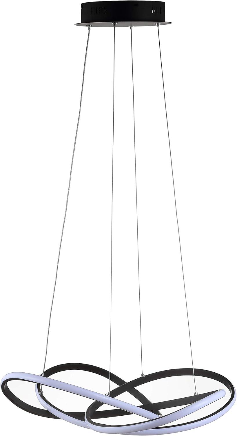 imageJONATHAN Y JYL7219B Alexia 25quot Abstract Integrated LED Metal Adjustable Pendant Modern Contemporary Office Living Room Family Room Dining Room Bedroom Hallway Foyer Gold PaintingBlack