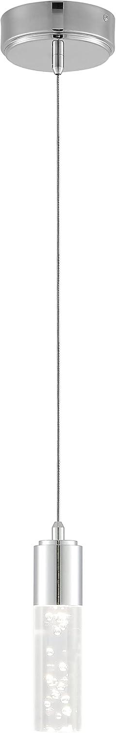 imageJONATHAN Y JYL7221B Bolha 475quot Bubble Acrylic Iron Modern Minimalist Integrated LED Pendant Classic Contemporary Glam 4000K 5W Light for Kitchen Hallway Bathroom Living Room 1 Bulb Brass GoldChrome