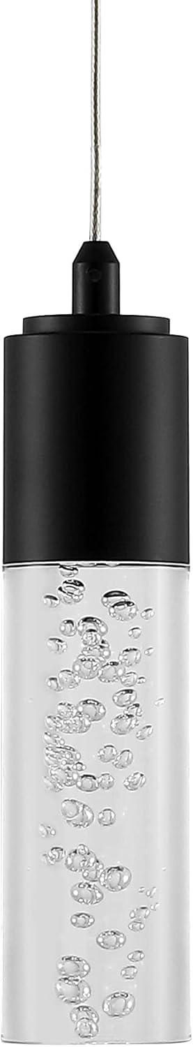 imageJONATHAN Y JYL7221B Bolha 475quot Bubble Acrylic Iron Modern Minimalist Integrated LED Pendant Classic Contemporary Glam 4000K 5W Light for Kitchen Hallway Bathroom Living Room 1 Bulb Brass GoldBlack