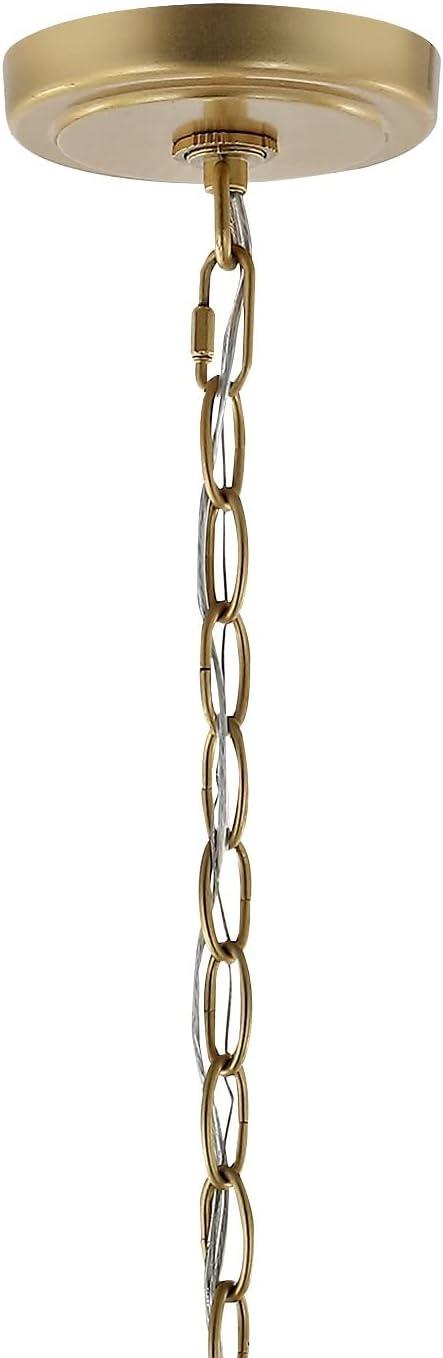 imageJONATHAN Y JYL7403C Ruth 11quot 4 Light Traditional Classic Lantern MetalGlass LED Pendant Modern Industrial Farmhouse Dining Room Living Room Kitchen Foyer Bedroom Hallway GoldGold