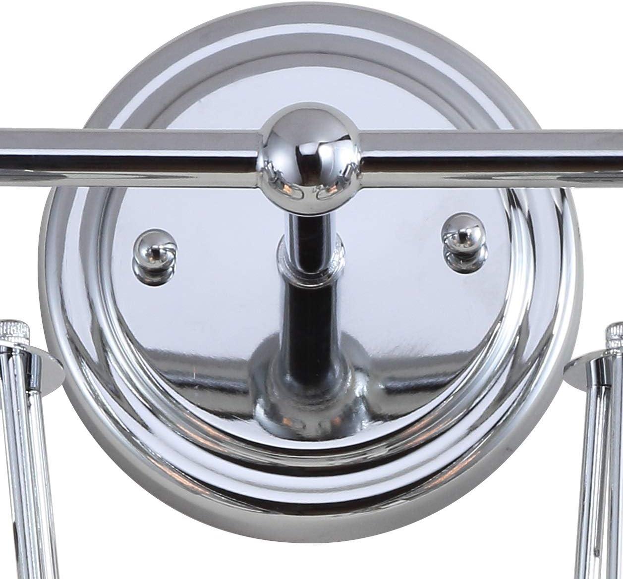 imageJONATHAN Y JYL7415A Evelyn 513quot 1Light Metal Industrial Vanity Light Contemporary Transitional Reversible 2200K Edison 25W Bulb Included for Bathroom Hallway Living Room Bedroom Mirror ChromeChrome