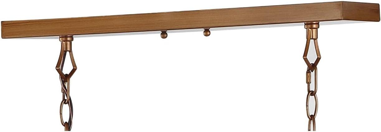 imageJONATHAN Y JYL7439B Pagoda Lantern Dimmable Adjustable Metal LED Pendant Classic Traditional Farmhouse Dining Room Living Room Kitchen Foyer Bedroom Hallway 49 in Antique GoldAntique Gold