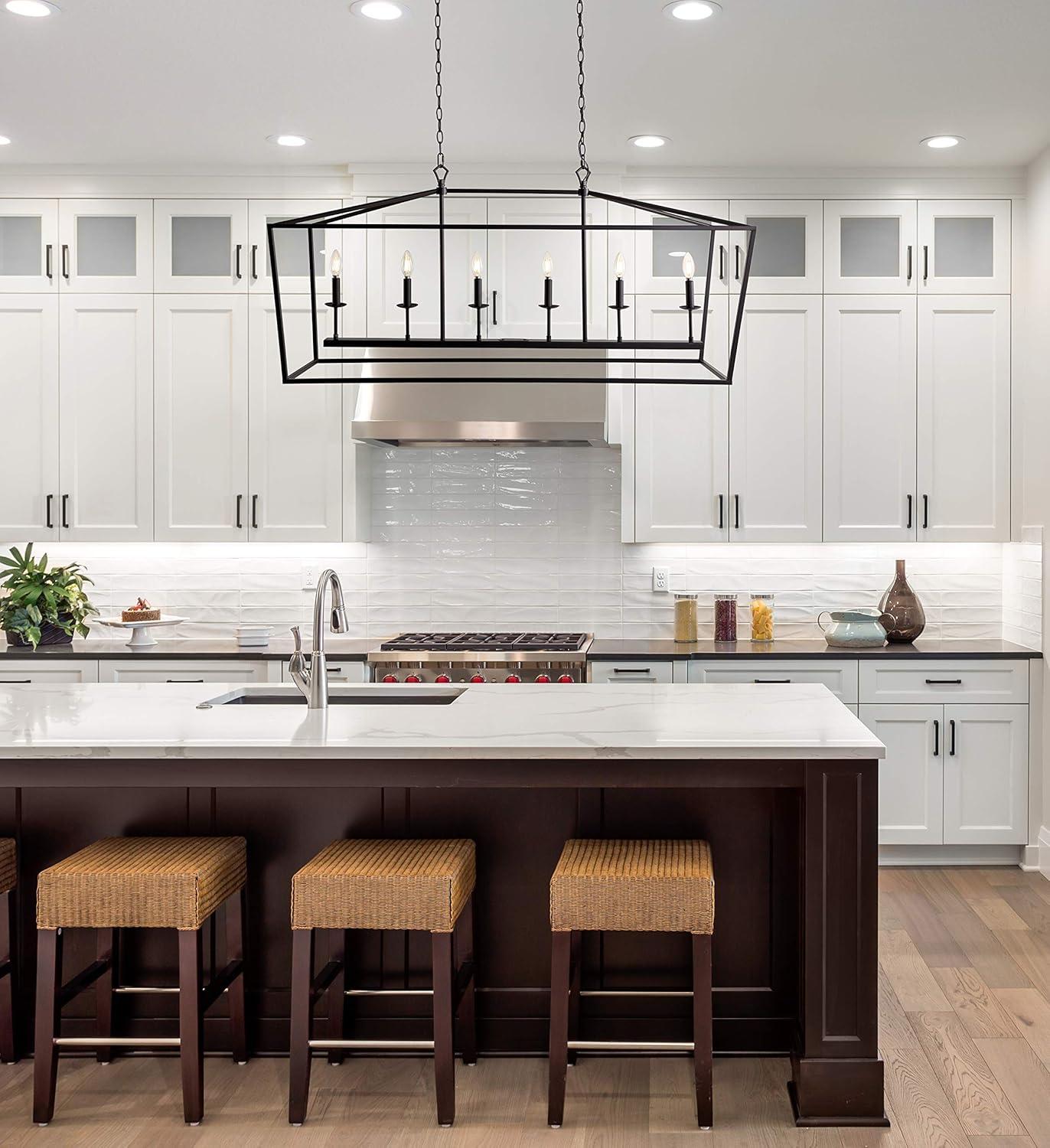 imageJONATHAN Y JYL7439B Pagoda Lantern Dimmable Adjustable Metal LED Pendant Classic Traditional Farmhouse Dining Room Living Room Kitchen Foyer Bedroom Hallway 49 in Antique GoldOilRubbed Bronze