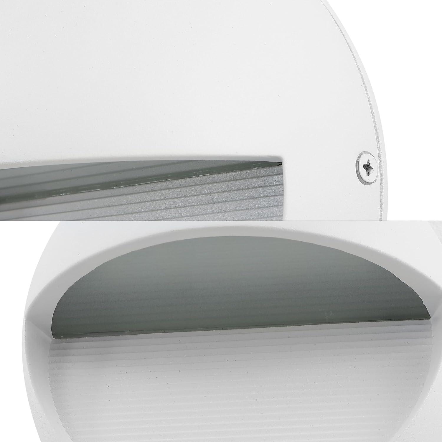 imageJONATHAN Y JYL7441A Orbe 625quot Outdoor MetalGlass Integrated LED Sconce Contemporary Modern Scandinavian 3000K LED Bulbs Included Porch Patio Yard Garage Doorway Entryway BlackWhite