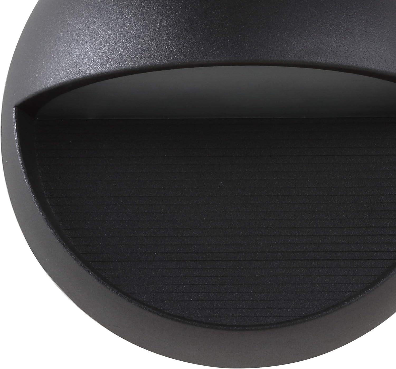 imageJONATHAN Y JYL7441A Orbe 625quot Outdoor MetalGlass Integrated LED Sconce Contemporary Modern Scandinavian 3000K LED Bulbs Included Porch Patio Yard Garage Doorway Entryway BlackBlack