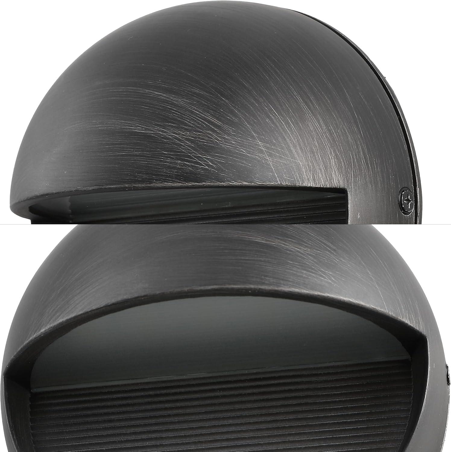 imageJONATHAN Y JYL7441A Orbe 625quot Outdoor MetalGlass Integrated LED Sconce Contemporary Modern Scandinavian 3000K LED Bulbs Included Porch Patio Yard Garage Doorway Entryway BlackRustic Black