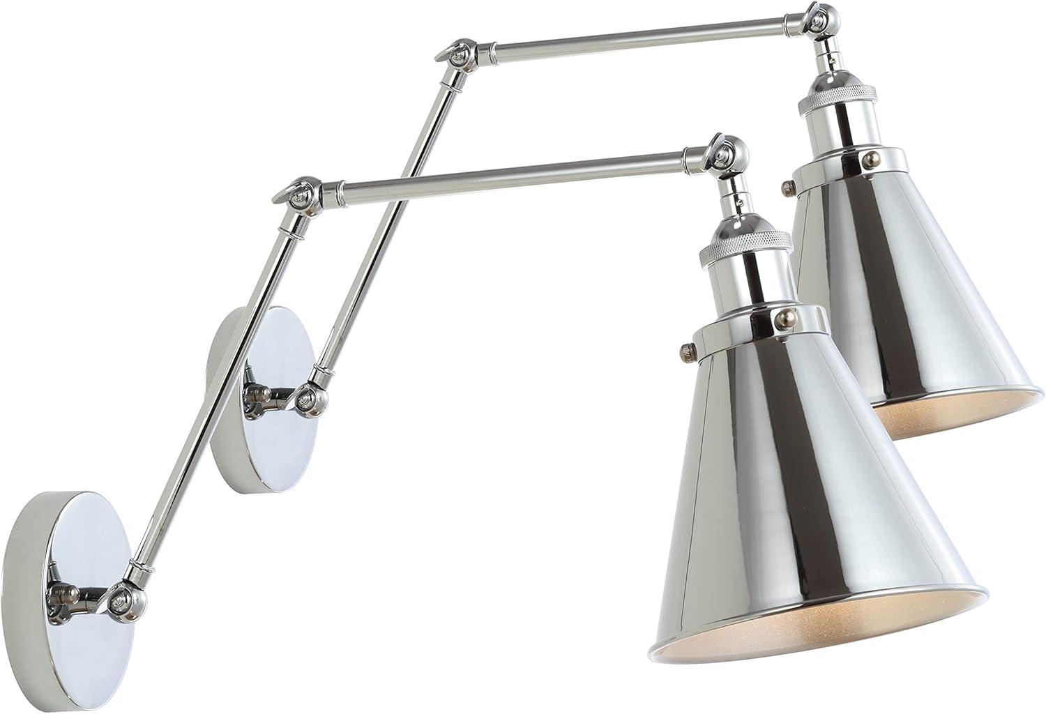 imageJONATHAN Y JYL7461A Rover 7quot Farmhouse Industrial Adjustable Arm Metal LED Wall Sconce Rustic Bohemian 2700K LED 4W Bulb for Entryway Lobby Kitchen Bathroom Bedroom Living Room Hallway Brass GoldChrome