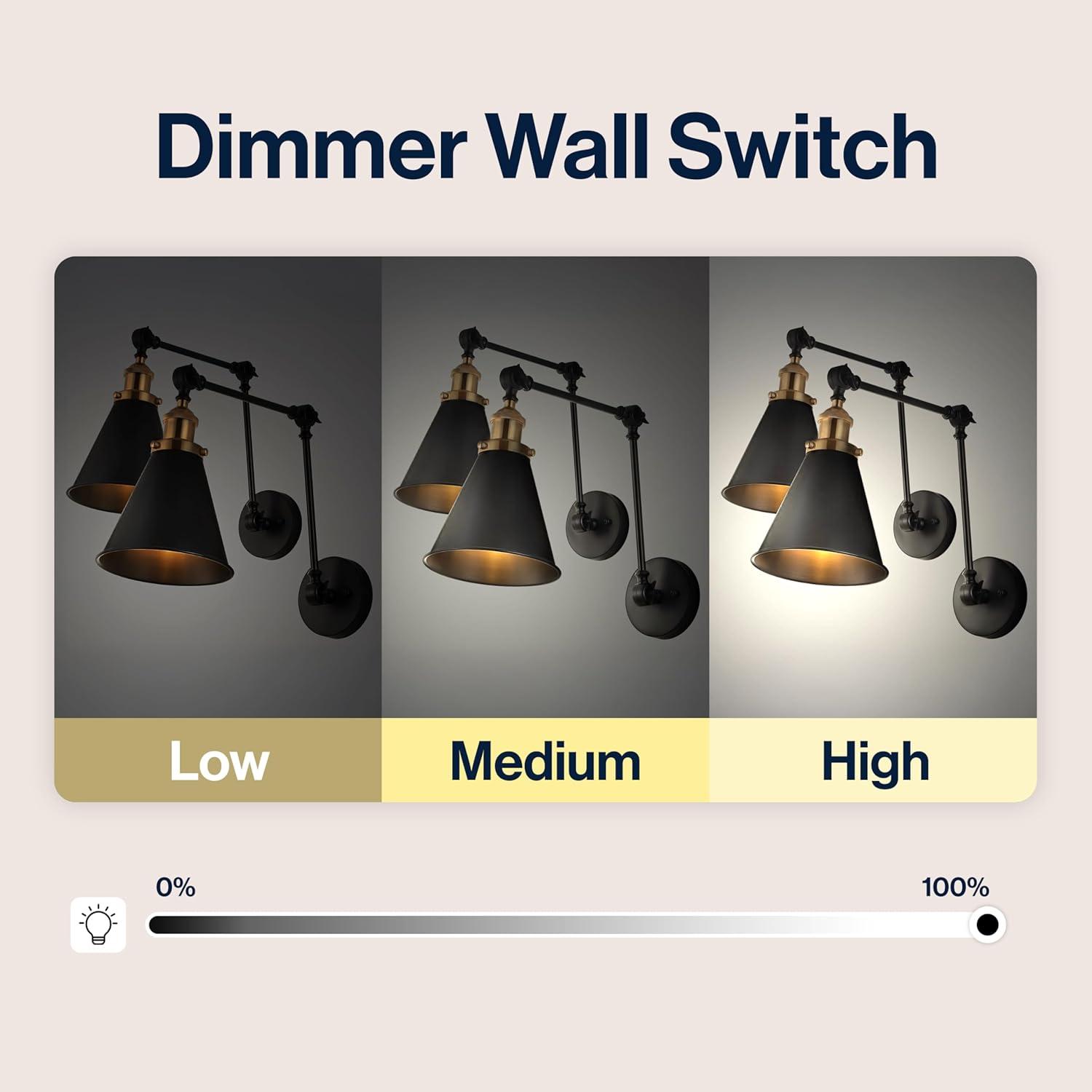 imageJONATHAN Y JYL7461A Rover 7quot Farmhouse Industrial Adjustable Arm Metal LED Wall Sconce Rustic Bohemian 2700K LED 4W Bulb for Entryway Lobby Kitchen Bathroom Bedroom Living Room Hallway Brass GoldBlack