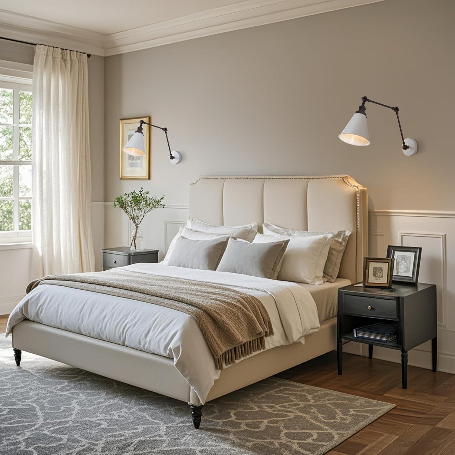 imageJONATHAN Y JYL7461A Rover 7quot Farmhouse Industrial Adjustable Arm Metal LED Wall Sconce Rustic Bohemian 2700K LED 4W Bulb for Entryway Lobby Kitchen Bathroom Bedroom Living Room Hallway Brass GoldWhiteOil Rubbed Bronze