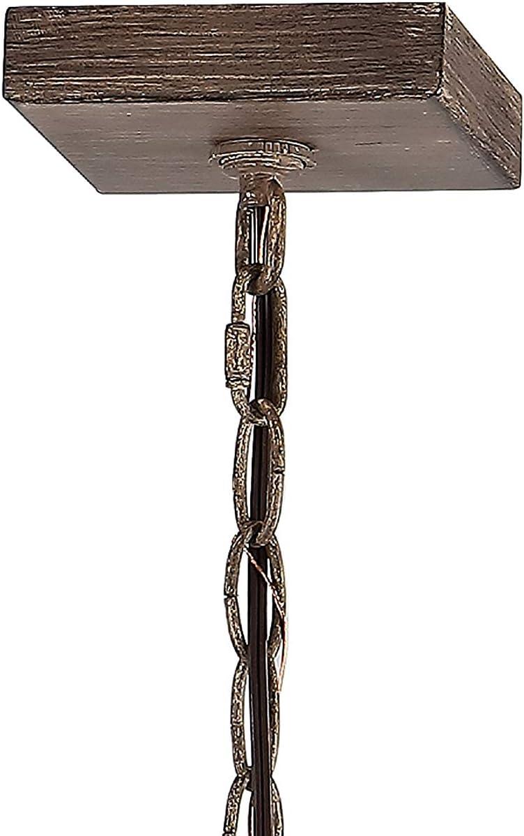 imageJONATHAN Y JYL7475A Magnolia 1213quot 4Light Adjustable Iron Rustic Farmhouse LED Pendant Bohemian Industrial Vintage Cottage Dimmable Dining Room Living Room Kitchen Foyer Bedroom Hallway Brown162 6Light