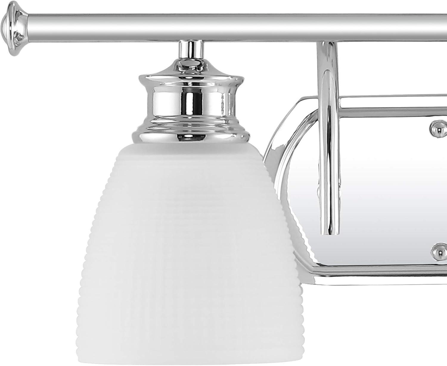 imageJONATHAN Y JYL7491A Beverly 245quot 3Light MetalGlass Contemporary Modern LED Vanity Light Glam Transitional 2700K LED 4W Bulbs Included Bathroom Hallway Living Room Bedroom Mirror Cabinet Chrome3 Bulb