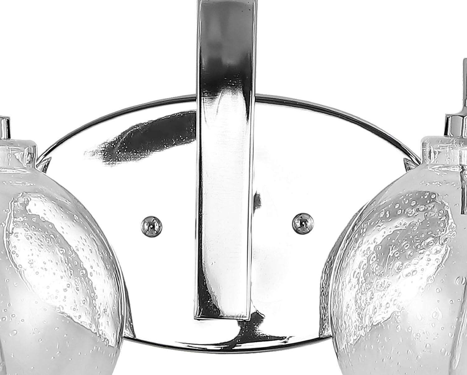 imageJONATHAN Y JYL7526B Sandrine 65quot 1Light IronSeeded Glass Cottage Rustic LED Vanity Light Classic 2700K LED 4W Bulb Entryway Lobby Kitchen Bathroom Bedroom Living Room Hallway ChromeChrome