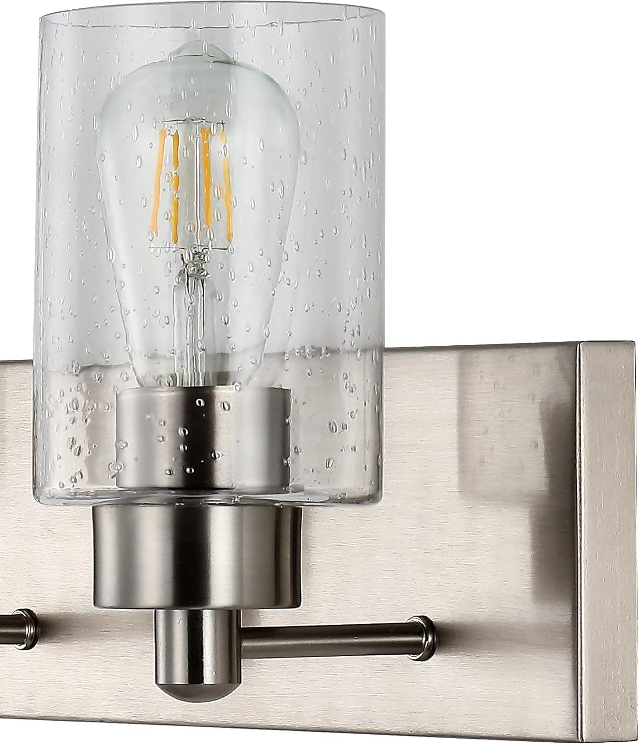 imageJONATHAN Y JYL7558A Irving 2775quot 4Light Modern Contemporary LED Vanity Light Glam Transitional 2700K 9W Bulbs Included Bathroom Hallway Living Room Bedroom Mirror Cabinet Nickel22 3Light