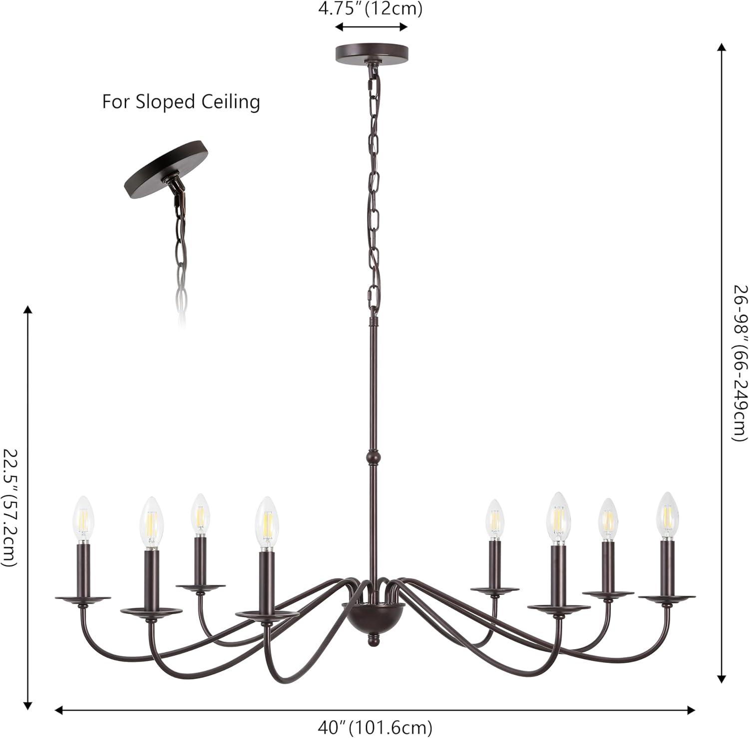 imageJONATHAN Y JYL7559A Wicklow 3475quot 6Light Bohemian Farmhouse Iron LED Chandelier Modern Contemporary Adjustable Dining Room Living Room Kitchen Island Foyer Bedroom Lobby Oil Rubbed BronzeOilRubbed Bronze
