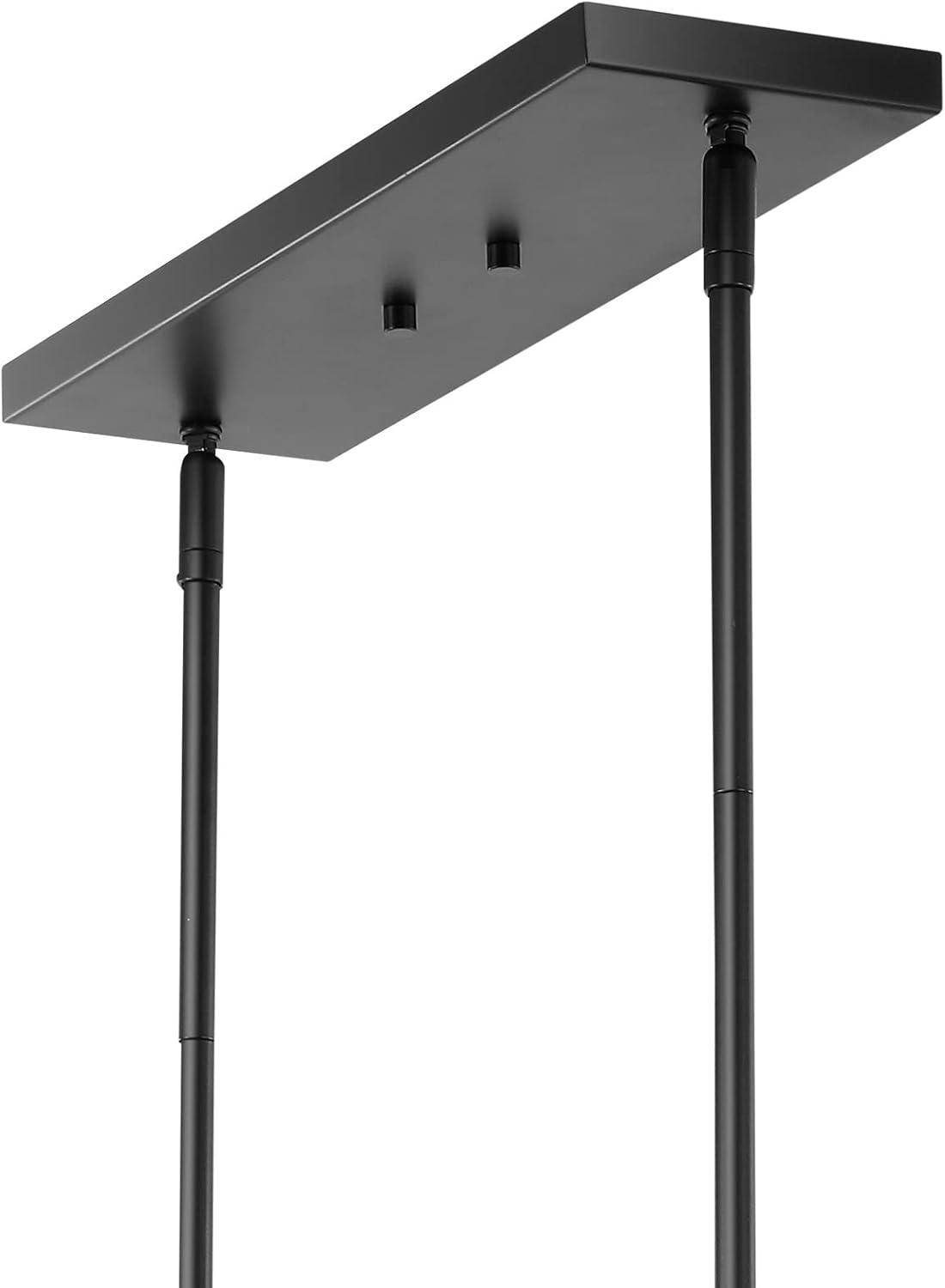 imageJONATHAN Y JYL7572A Luca Parisian 455quot 5Light Modern Glam Iron Globe Linear LED Pendant Transitional Farmhouse Adjustable Dining Room Living Room Kitchen Island Foyer Bedroom Brass GoldWhiteBlack