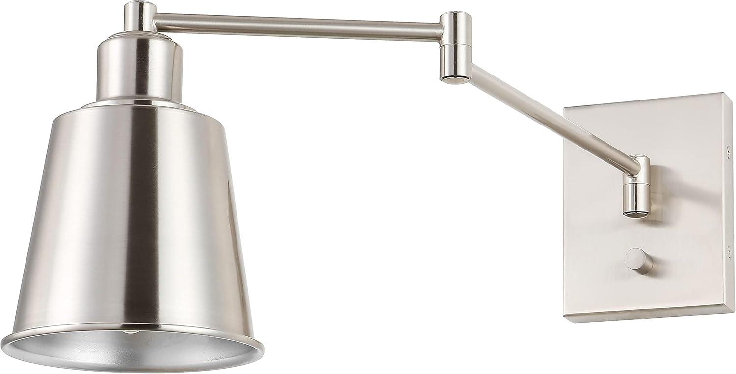 imageJONATHAN Y JYL7576A Cary 575quot Iron Contemporary Swing Arm LED Wall Sconce Modern Transitional 2700K 4W Bulb for Entryway Lobby Kitchen Bathroom Bedroom Living Room 1 Light Oil Rubbed BronzeNickel