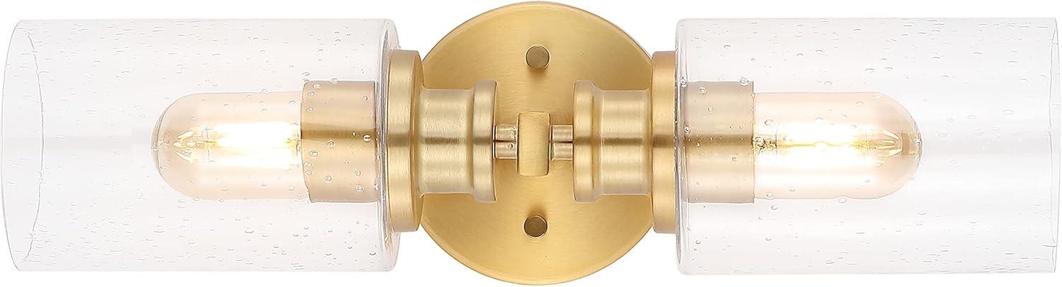 imageJONATHAN Y JYL7577C Jules Edison 165quot Cylinder 2Light IronSeeded Glass Farmhouse Contemporary LED Vanity Rustic Modern Bohemian 2700K 4W Bulbs for Kitchen Bathroom Bedroom Living Room NickelBrass Gold