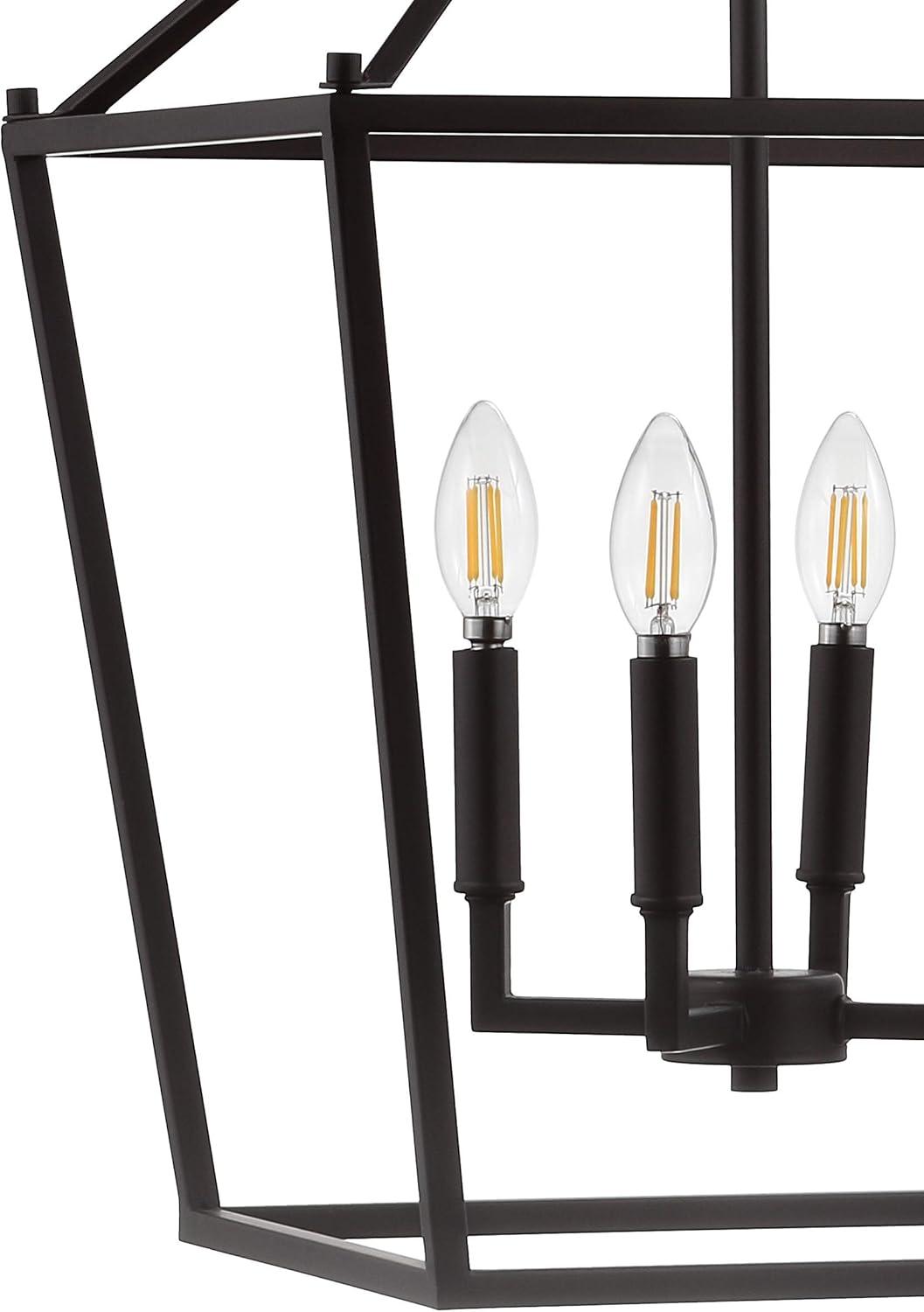 imageJONATHAN Y JYL7601B Pagoda Lantern Dimmable Adjustable Metal LED Pendant Classic Traditional Farmhouse Dining Room Living Room Kitchen Foyer Bedroom Hallway 10 in Antique GoldOilRubbed Bronze