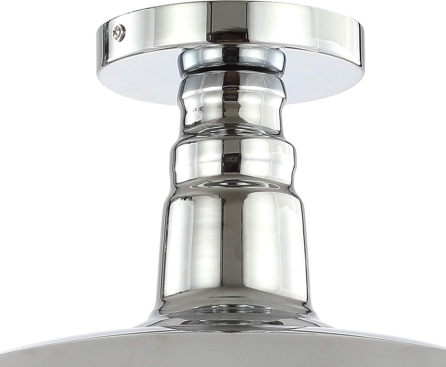 imageJONATHAN Y JYL7617D Camila 14quot 1Light Classic Industrial IndoorOutdoor Iron LED Semi Flush Mount MidCentury Rustic 2700K Cozy Warm Light Kitchen Hallway Bathroom Stairwell GrayWhiteChrome