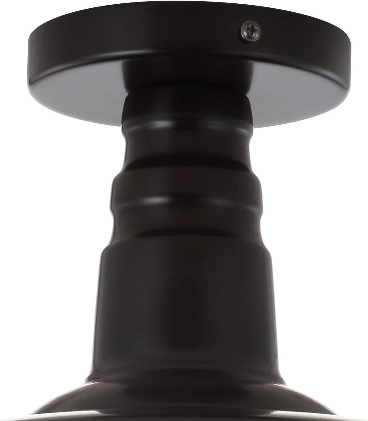 imageJONATHAN Y JYL7617D Camila 14quot 1Light Classic Industrial IndoorOutdoor Iron LED Semi Flush Mount MidCentury Rustic 2700K Cozy Warm Light Kitchen Hallway Bathroom Stairwell GrayWhiteOilRubbed Bronze