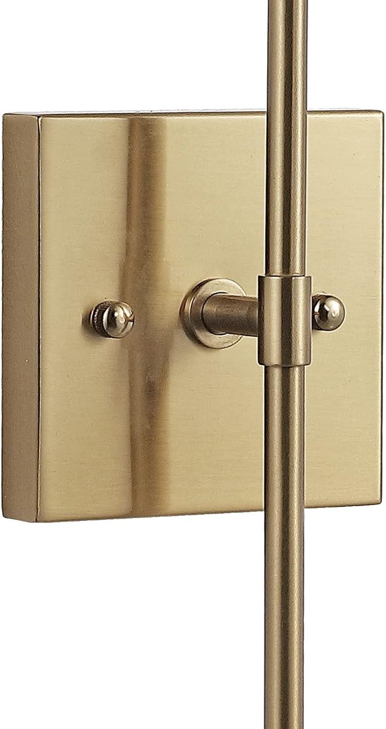 imageJONATHAN Y JYL7805A Cato 45quot 1Light Bohemian Farmhouse IronGlass LED Sconce Modern Contemporary 2700K 40W Bulb Entryway Lobby Kitchen Bathroom Bedroom Living Room Oil Rubbed BronzeClearBrass Gold