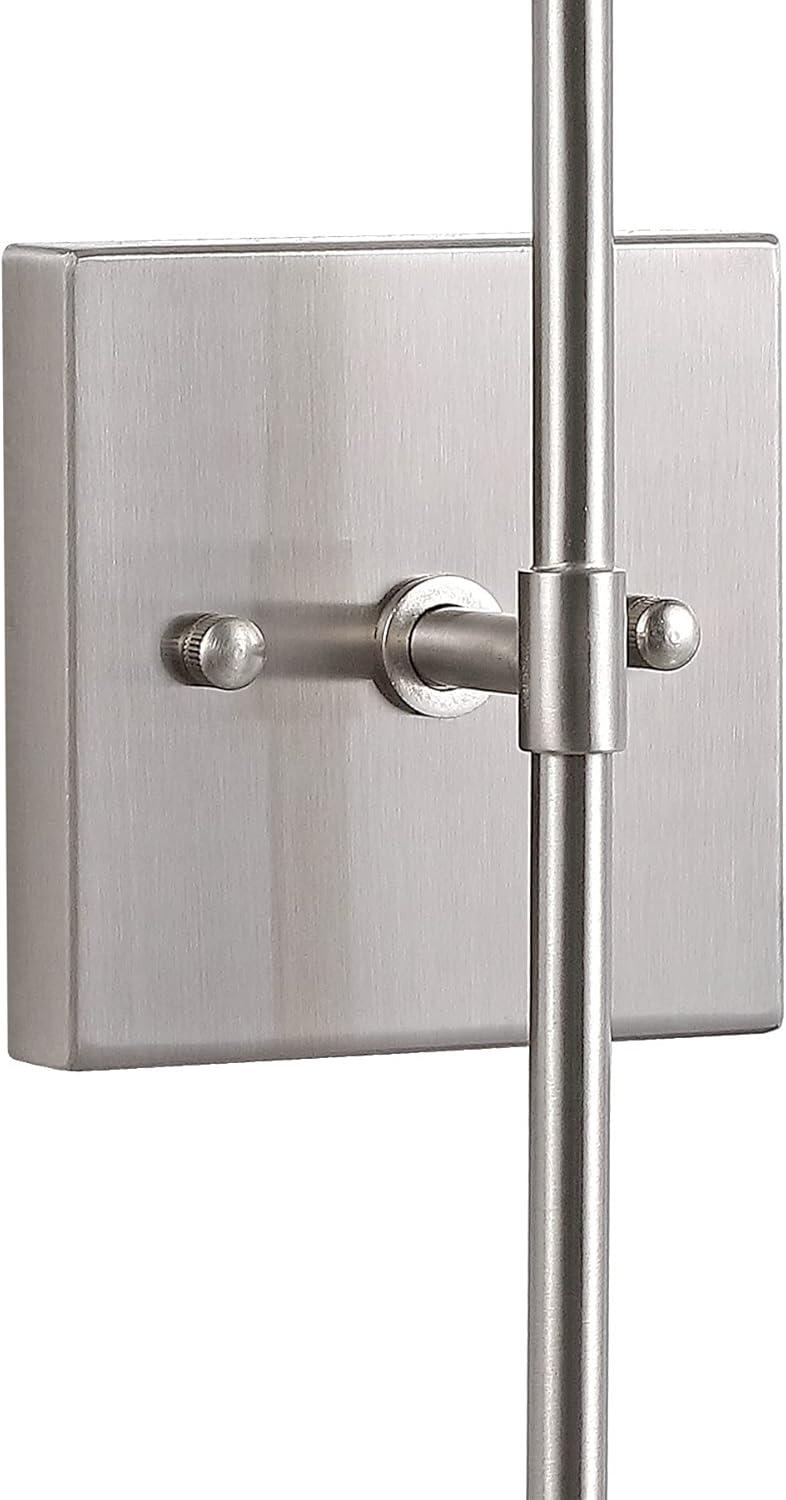 imageJONATHAN Y JYL7805A Cato 45quot 1Light Bohemian Farmhouse IronGlass LED Sconce Modern Contemporary 2700K 40W Bulb Entryway Lobby Kitchen Bathroom Bedroom Living Room Oil Rubbed BronzeClearNickel