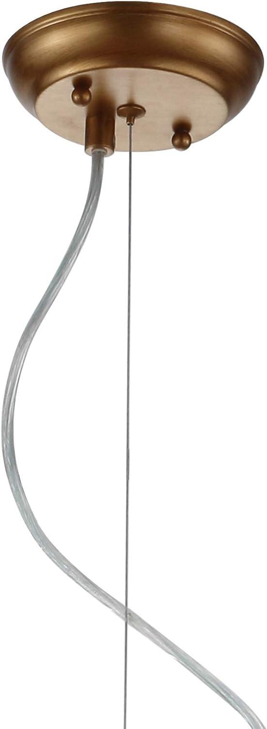 imageJONATHAN Y JYL9036A Lynn 21quot 3Tier Metal LED Pendant Contemporary Modern Cascade Effect Office Bedroom Living Room Family Room Dining Room Kitchen Hallway Foyer Gold