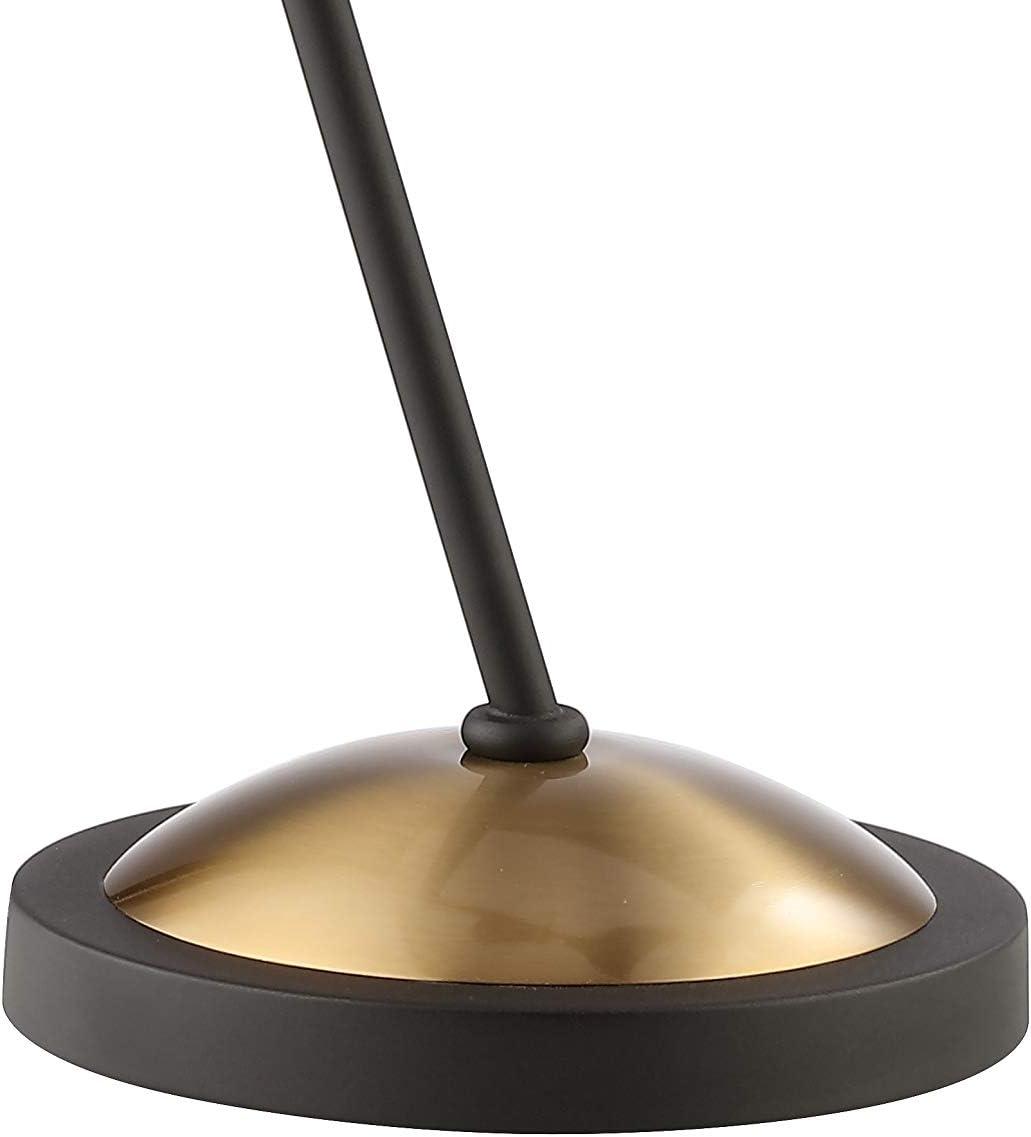 imageJONATHAN Y JYL9065A Albert 215quot Iron Retro MidCentury LED Table Lamp Contemporary Glam Bedside Desk Nightstand Lamp for Bedroom Living Room Office College Bookcase BlackBrass GoldBlackBrass Gold