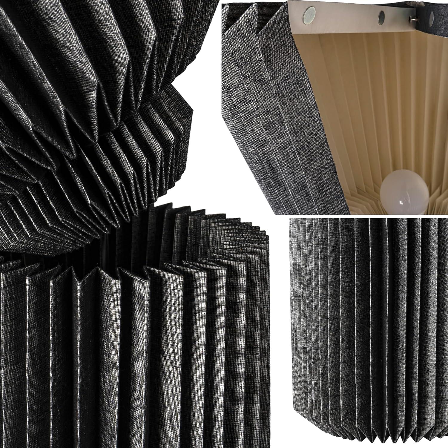 imageJONATHAN Y JYL9104A Archer 37quot Modern Minimalist Pleated Shade Floor Lamp for Bedroom Living Room Entryway Office Dining Room BlackBlack