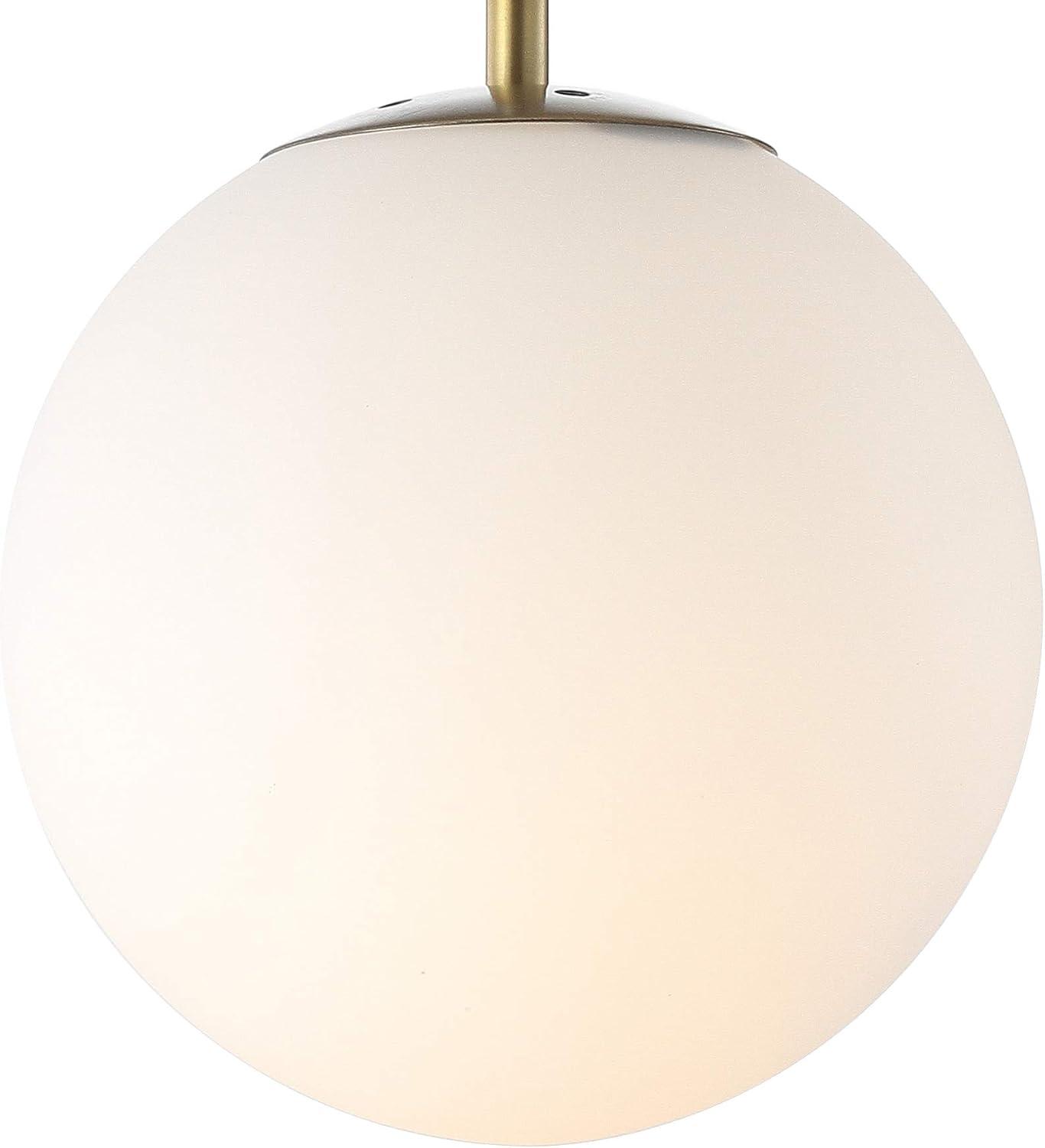 imageJONATHAN Y JYL9528B Bleecker 775quot MetalGlass Globe LED Pendant Contemporary Modern Minimalist Ambient Living Room Dining Room Kitchen Foyer Hallway WhiteOil Rubbed BronzeWhiteBrass Gold