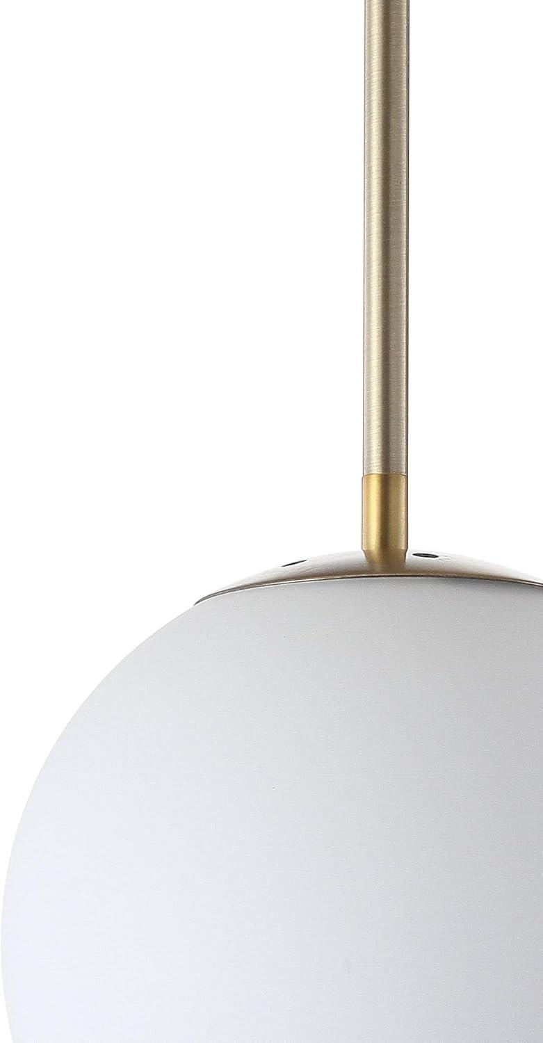 imageJONATHAN Y JYL9528B Bleecker 775quot MetalGlass Globe LED Pendant Contemporary Modern Minimalist Ambient Living Room Dining Room Kitchen Foyer Hallway WhiteOil Rubbed BronzeWhiteBrass Gold