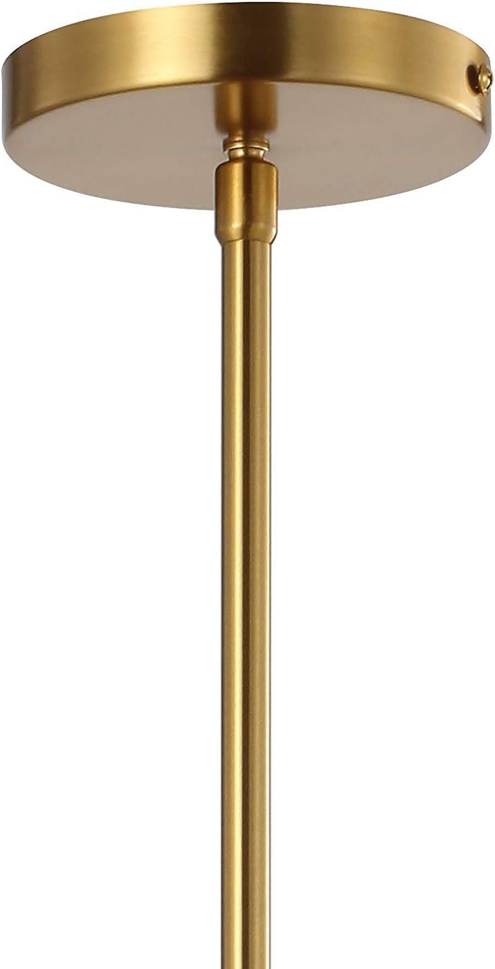 imageJONATHAN Y JYL9536A Homer 13quot 1Light Modern Industrial Iron LED Dome Pendant Classic Cottage Farmhouse Industrial Rustic Transitional Office Living Room Kitchen Foyer BlackBrass GoldBlackBrass Gold