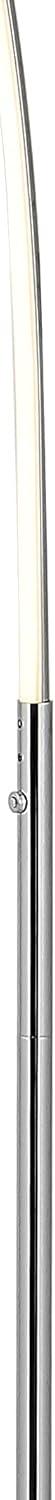 imageJONATHAN Y JYL9539A Curva 64quot Metal Minimalist Modern LED Integrated Floor Lamp Modern Contemporary Office Living Room Family Room Dining Room Kitchen Bedroom Hallway Foyer ChromeCurva Chrome