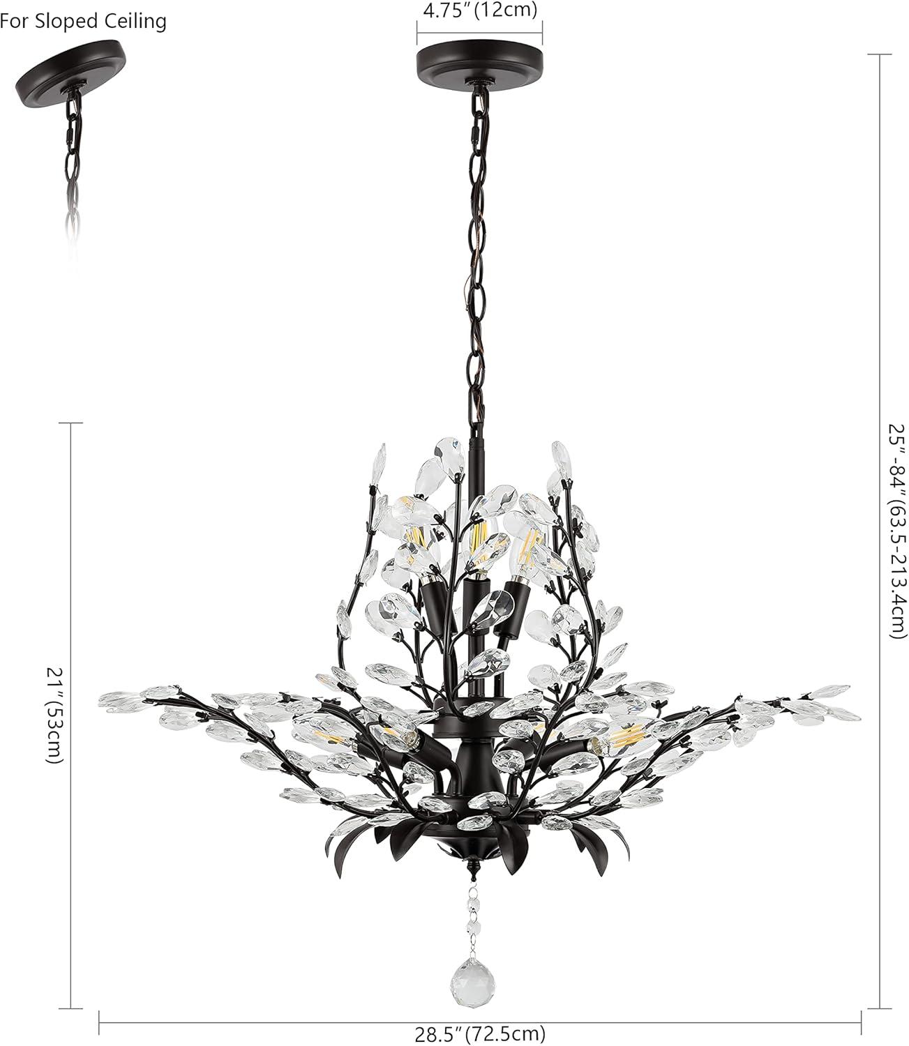 imageJONATHAN Y JYL9551A Adoria 12quot 3Light Contemporary Bohemian IronAcrylic LED Pendant IndustrialModernFrench Country Bedroom Living RoomOil Rubbed BronzeClear7Light