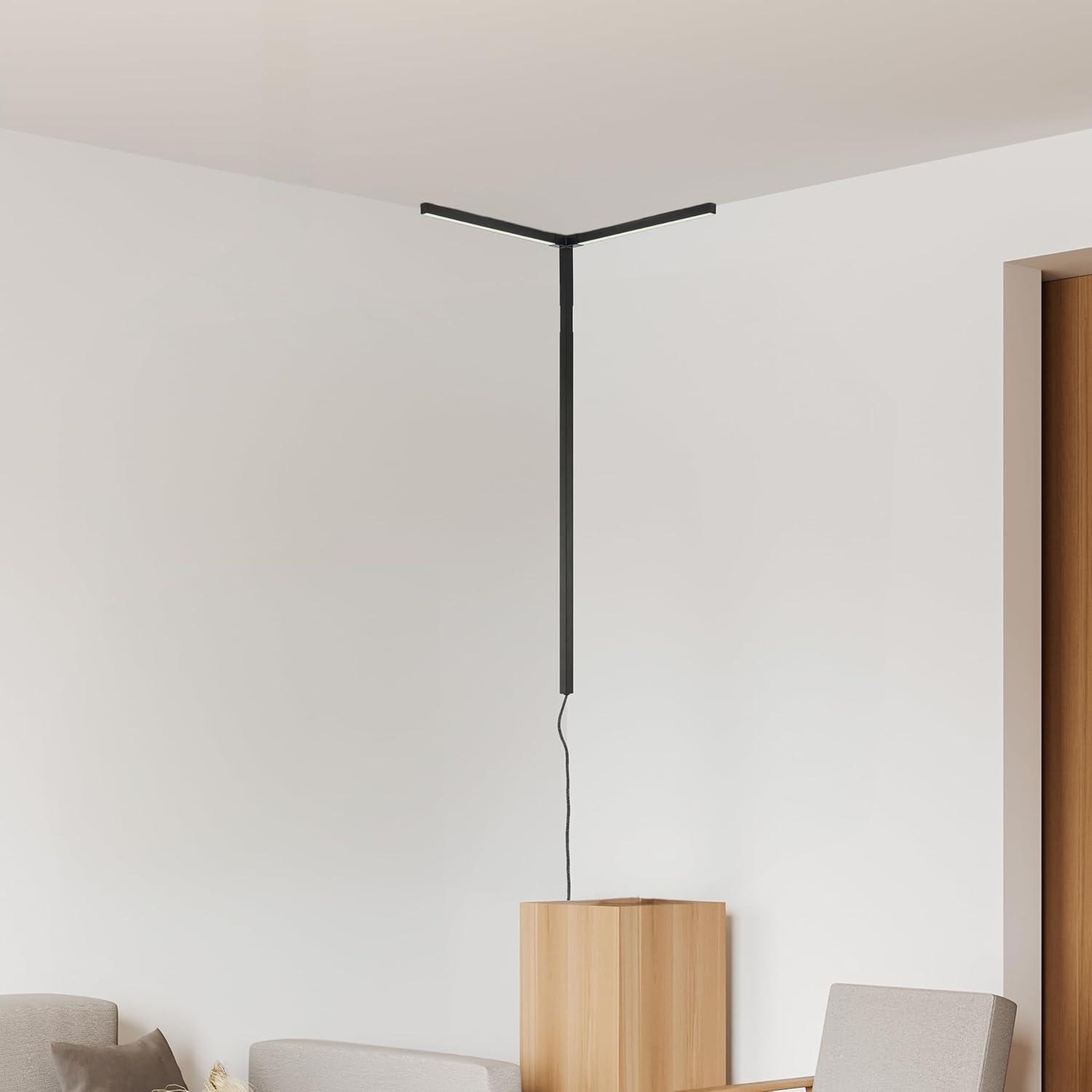 imageJONATHAN Y JYL9552A Madsen 1825quot 2Light Modern Minimalist Iron Integrated Plugin LED Sconce for Ceiling Corner Black for Living Room Office and Bedroom