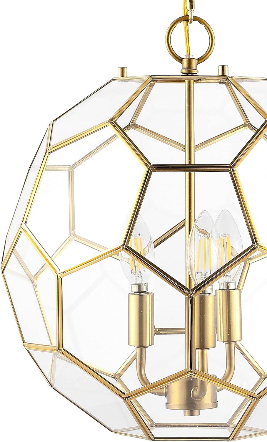 imageJONATHAN Y JYL9925A Bee 135quot 3Light Modern Bohemian IronGlass LED Pendant Contemporary Vintage Adjustable Dining Room Living Room Kitchen Island Foyer Bedroom Hallway NickelNickel