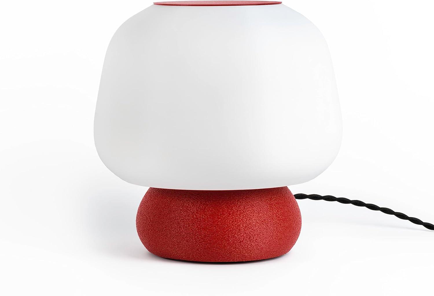 imageJONATHAN Y USA1004B 3D Printed Dimmable LED Table Lamp Mushroom 10quot Modern Classic PlantBased PLA for Living Room Dorm Home Office LED Bulb Included BlueWhiteLightWhiteRed