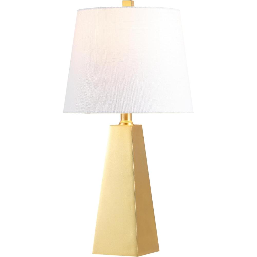 imageJONATHAN Y JYL1038A Owen 205quot Resin LED Table Lamp Contemporary Bedside Desk Nightstand Lamp for Bedroom Living Room Office College Bookcase LED Bulb Included GoldGold leaf