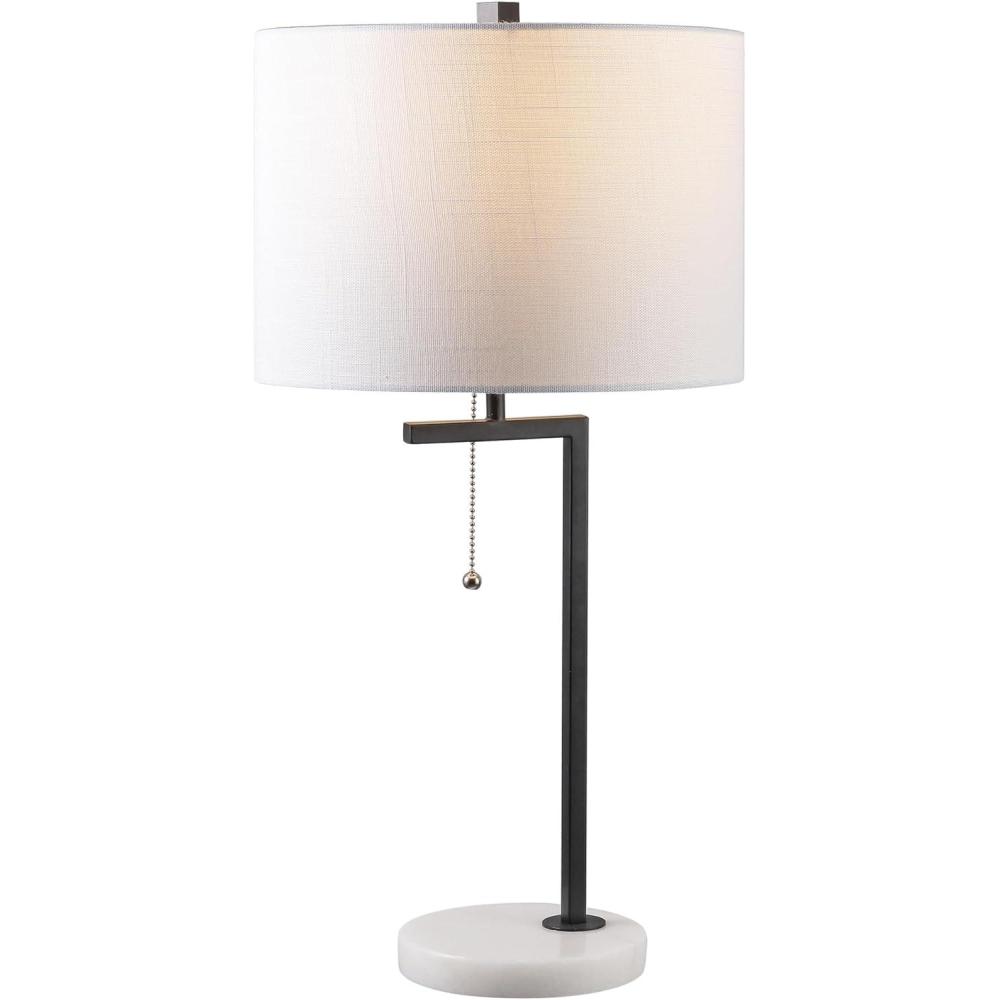imageJONATHAN Y JYL1043A Alyssa 245quot MetalMarble LED Table Lamp Contemporary Bedside Desk Nightstand Lamp for Bedroom Living Room Office College Bookcase LED Bulb Included Brass GoldWhiteBlack