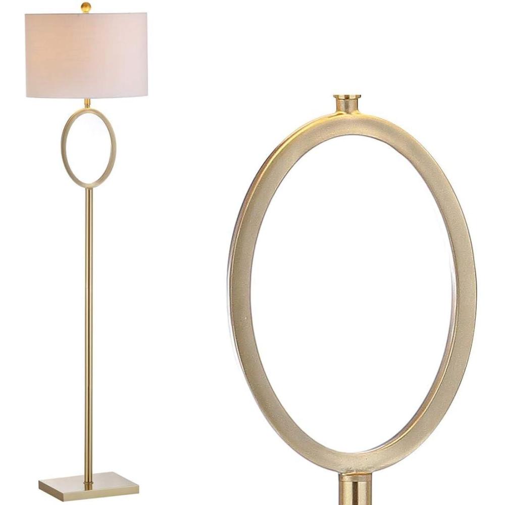 imageJONATHAN Y JYL1089A April 61quot Metal LED Floor Lamp Modern Contemporary Glam Traditional Office Living Room Family Room Dining Room Bedroom Hallway Foyer BrassBrass Gold