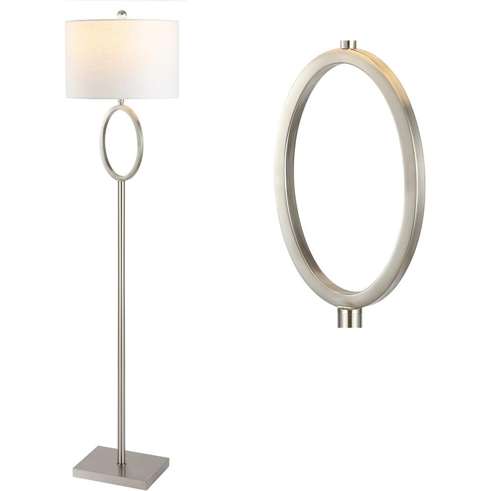 imageJONATHAN Y JYL1089A April 61quot Metal LED Floor Lamp Modern Contemporary Glam Traditional Office Living Room Family Room Dining Room Bedroom Hallway Foyer BrassNickel