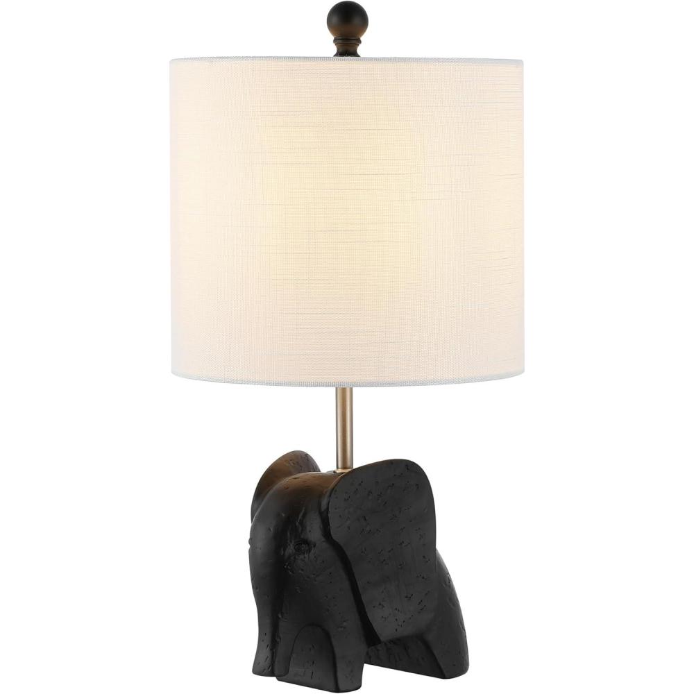 imageJONATHAN Y JYL1143B Koda 175quot Eclectic Southwestern ResinIron Elephant LED Kids Table Lamp Global Transitional Rustic Office Living Room Dining Room Bedroom Hallway Foyer TurquoiseBlack
