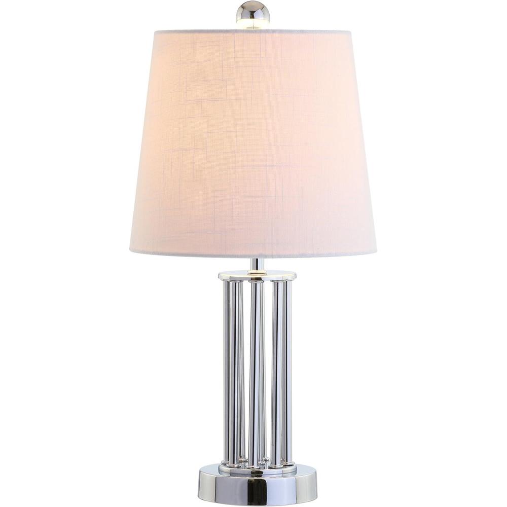 imageJONATHAN Y JYL2025A Lillian 18quot Metal Mini LED Table Lamp TransitionalGlamTraditionalContemporary for Bedroom Living Room Office College Dorm Coffee Table Bookcase Chrome