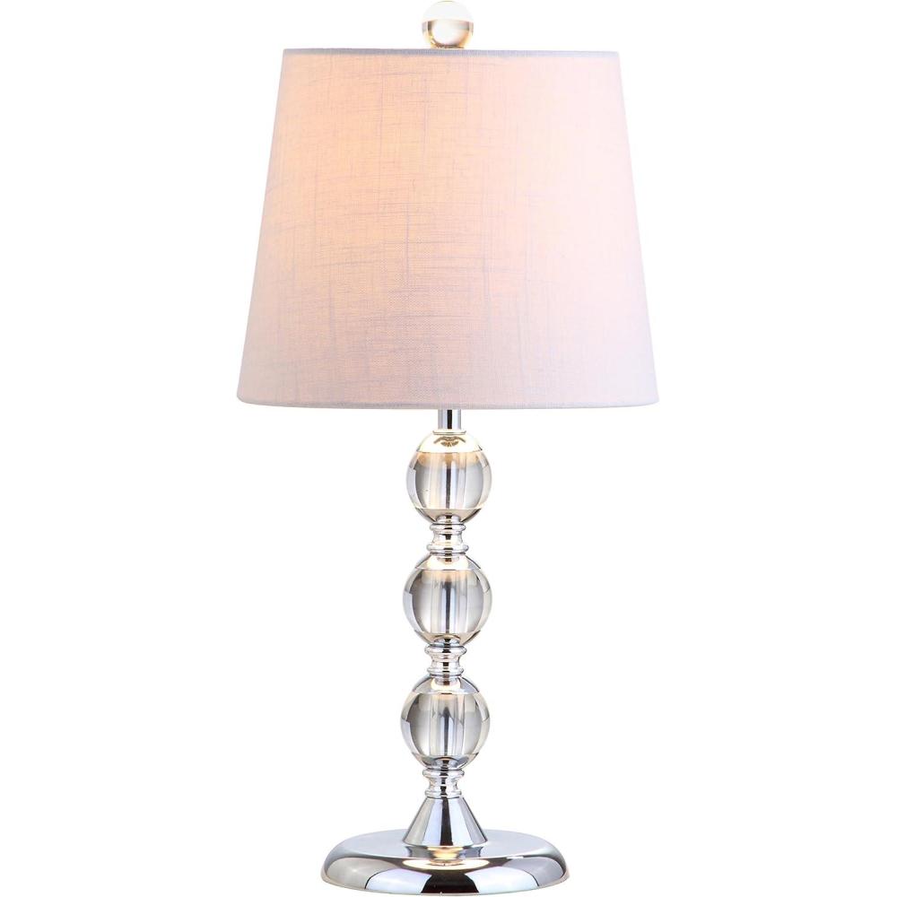 imageJONATHAN Y JYL2026A Hudson 20quot Crystal Mini LED Table Lamp TraditionalFrenchCountryTransitional for Bedroom Living Room Office College Dorm Coffee Table Bookcase ClearChrome