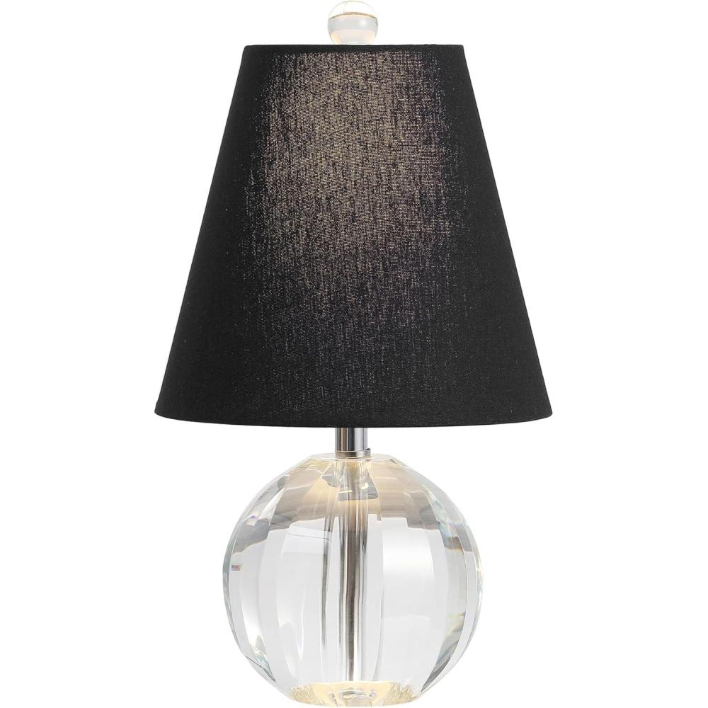 imageJONATHAN Y JYL2079A Goddard 16quot Crystal BallMetal LED Table Lamp Glam Transitional Bedside Desk Nightstand Lamp for Bedroom Living Room Office College Bookcase LED Bulb Included ClearClear Black