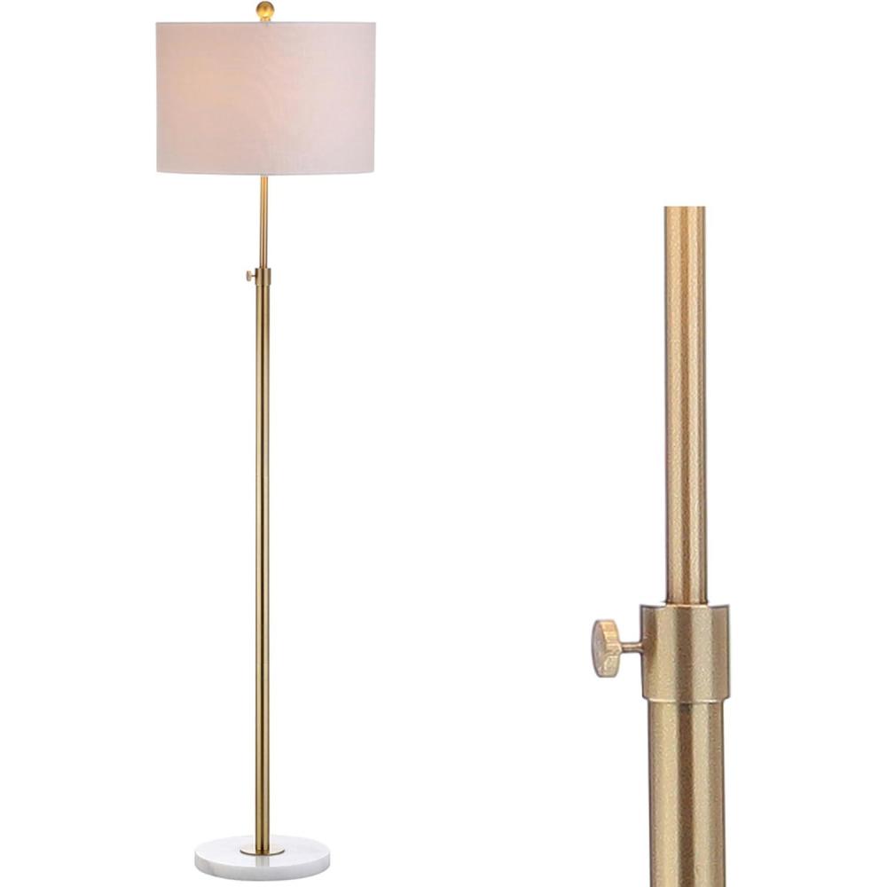 imageJONATHAN Y JYL3022A June 65quot Adjustable MetalMarble LED Floor Lamp Modern Contemporary Elegant Glam Office Living Room Family Room Dining Room Bedroom Hallway Foyer BrassBrass GoldWhite
