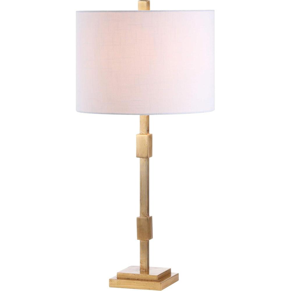 imageJONATHAN Y JYL3037A Windsor 29quot Metal LED Table Lamp Contemporary Transitional Bedside Desk Nightstand Lamp for Bedroom Living Room Office College Bookcase LED Bulb Included Gold Leaf
