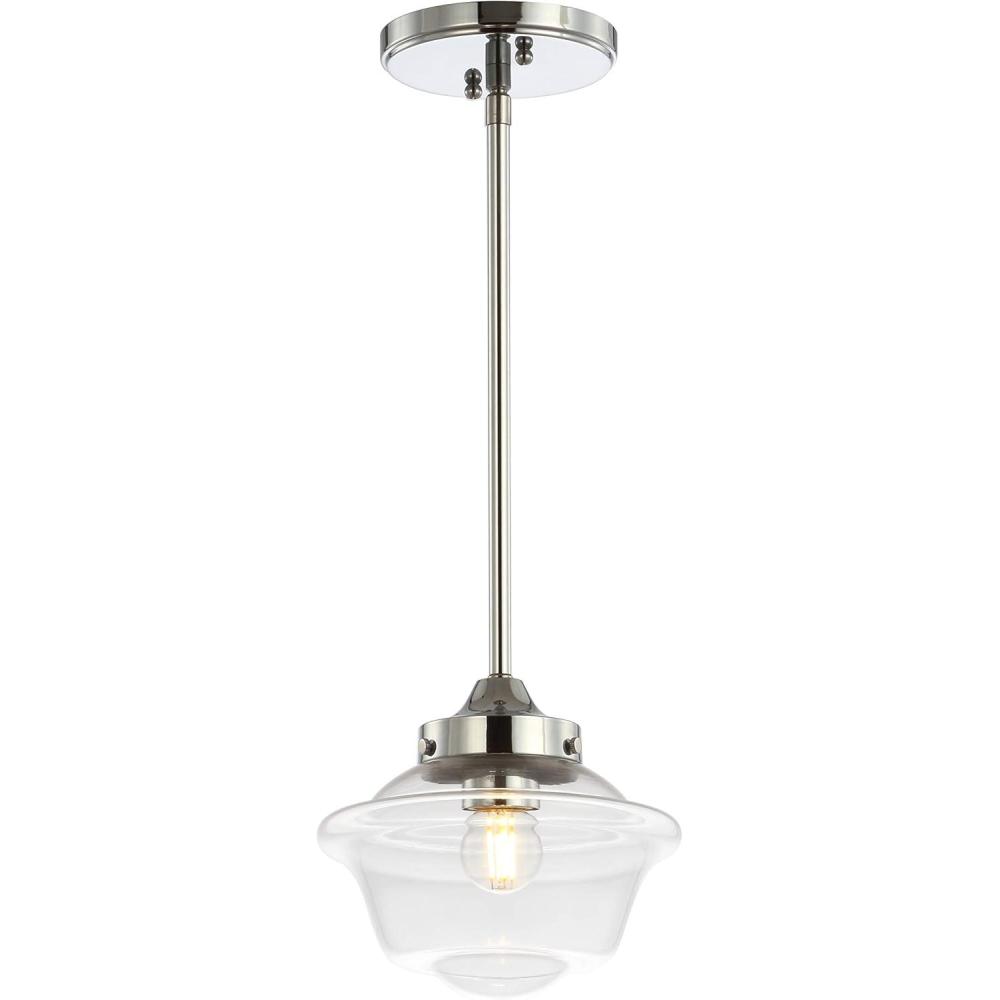 imageJONATHAN Y JYL3517A Kurtz 95quot Adjustable Drop MetalGlass LED Pendant Contemporary Transitional Dimmable Dining Room Living Room Kitchen Foyer Bedroom Hallway Brass GoldWhiteChrome